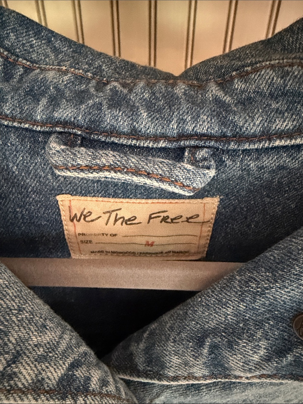 We The Free Faded Light Blue Denim Jacket - Picture 2 of 5
